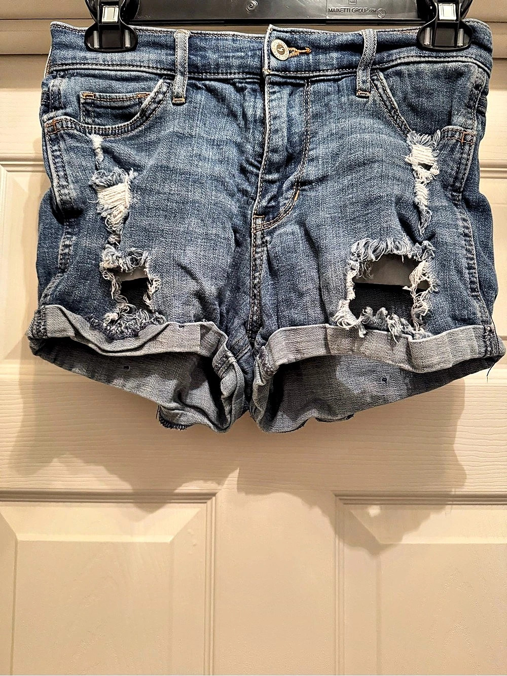 Hollister High-Rise Short-Short Distressed Denim Short